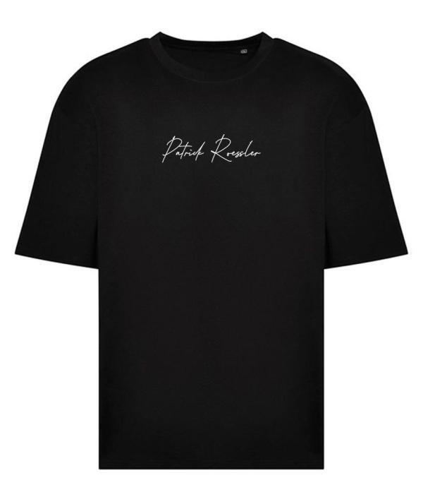 Schwarzes T-Shirt mit Schriftzug