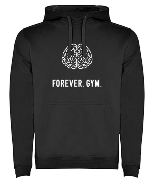 Schwarzer Hoodie mit Gehirn-Design